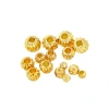Chapado en cobre oro real de 18K cimitarra cuentas de sandía cuentas de grano de rueda cuentas redondas cuentas sueltas cadena de pulsera collar cuentas de separación diy oro 14K D14 Item Picture